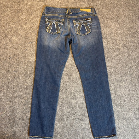 Seven7 Embellished Womens Jeans 30x28 Distressed‎ Denim Legging - Picture 2 of 9